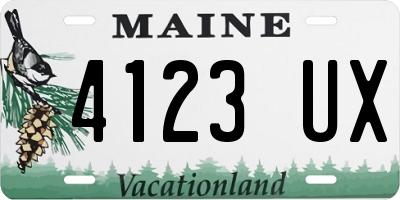 ME license plate 4123UX