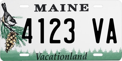 ME license plate 4123VA