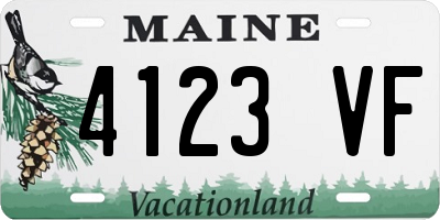 ME license plate 4123VF