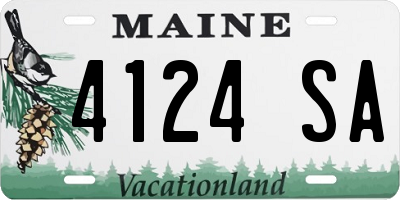 ME license plate 4124SA