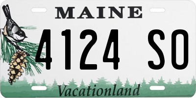 ME license plate 4124SO