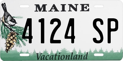 ME license plate 4124SP