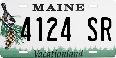 ME license plate 4124SR