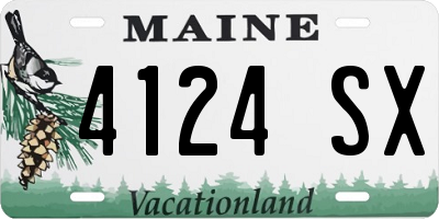 ME license plate 4124SX