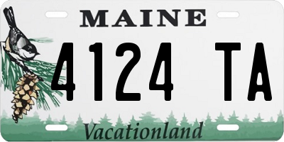 ME license plate 4124TA