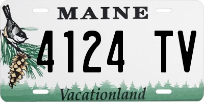 ME license plate 4124TV
