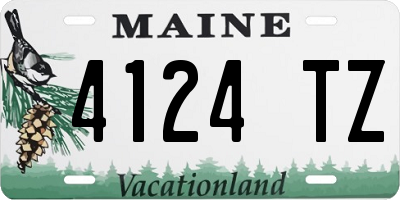 ME license plate 4124TZ