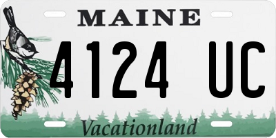 ME license plate 4124UC