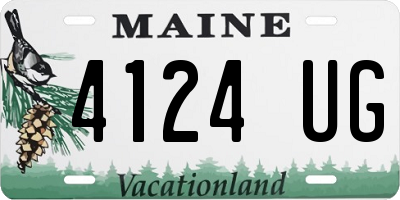 ME license plate 4124UG