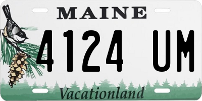 ME license plate 4124UM