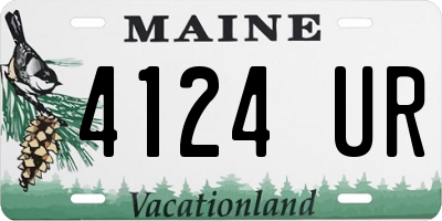 ME license plate 4124UR
