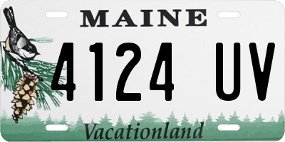 ME license plate 4124UV