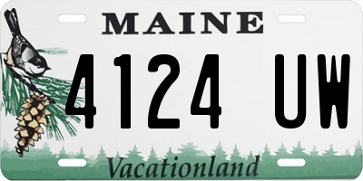 ME license plate 4124UW