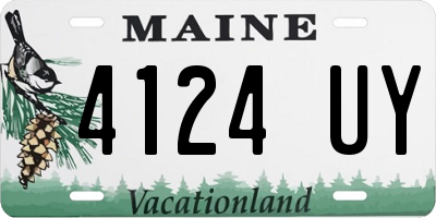 ME license plate 4124UY