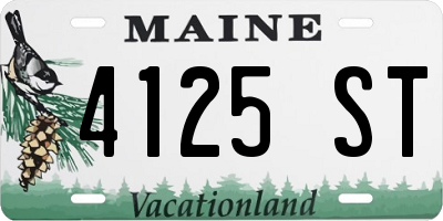 ME license plate 4125ST