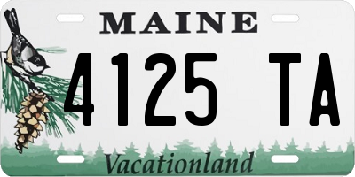 ME license plate 4125TA