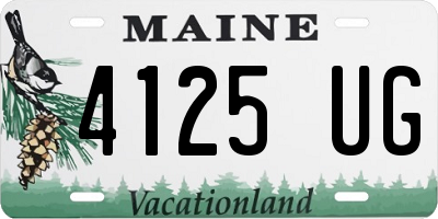ME license plate 4125UG