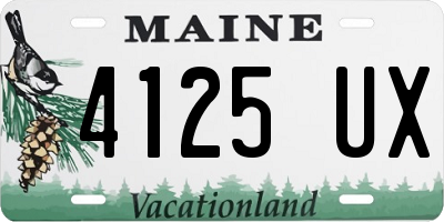 ME license plate 4125UX