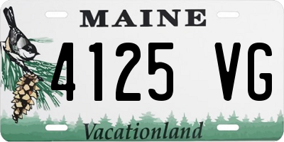 ME license plate 4125VG