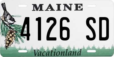 ME license plate 4126SD