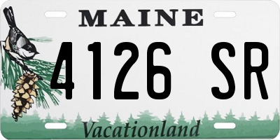ME license plate 4126SR