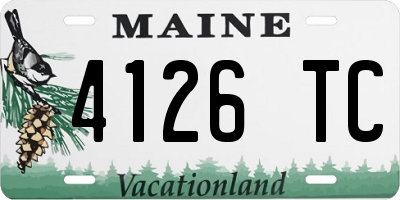 ME license plate 4126TC