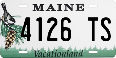 ME license plate 4126TS