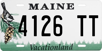 ME license plate 4126TT