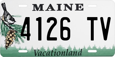 ME license plate 4126TV