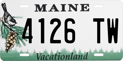 ME license plate 4126TW