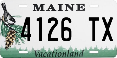 ME license plate 4126TX