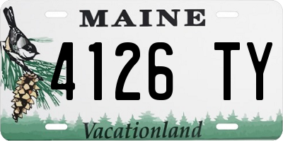 ME license plate 4126TY