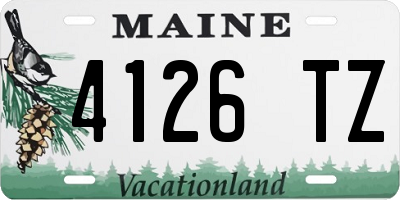 ME license plate 4126TZ
