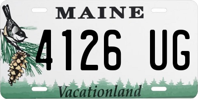 ME license plate 4126UG