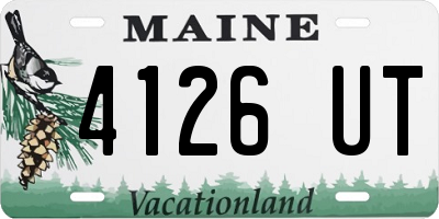 ME license plate 4126UT