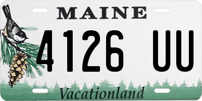 ME license plate 4126UU