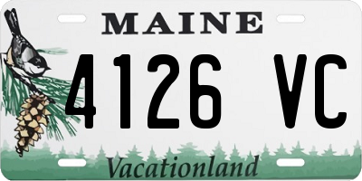 ME license plate 4126VC