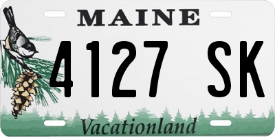 ME license plate 4127SK