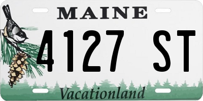 ME license plate 4127ST