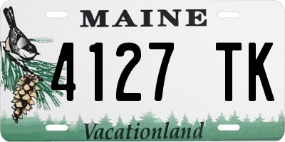 ME license plate 4127TK