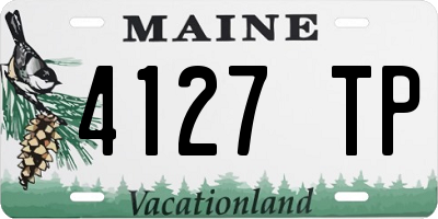 ME license plate 4127TP