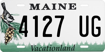 ME license plate 4127UG