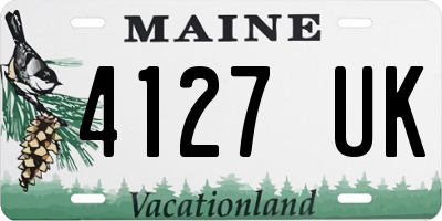 ME license plate 4127UK