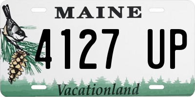 ME license plate 4127UP