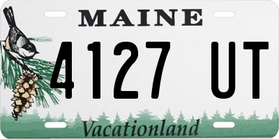 ME license plate 4127UT