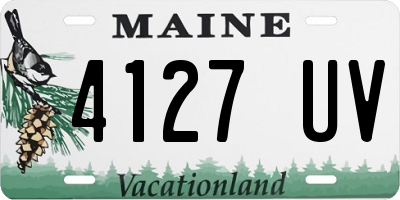 ME license plate 4127UV