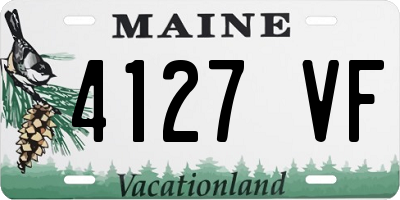 ME license plate 4127VF