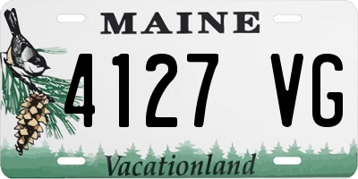 ME license plate 4127VG