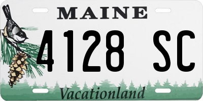 ME license plate 4128SC
