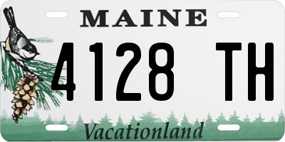 ME license plate 4128TH